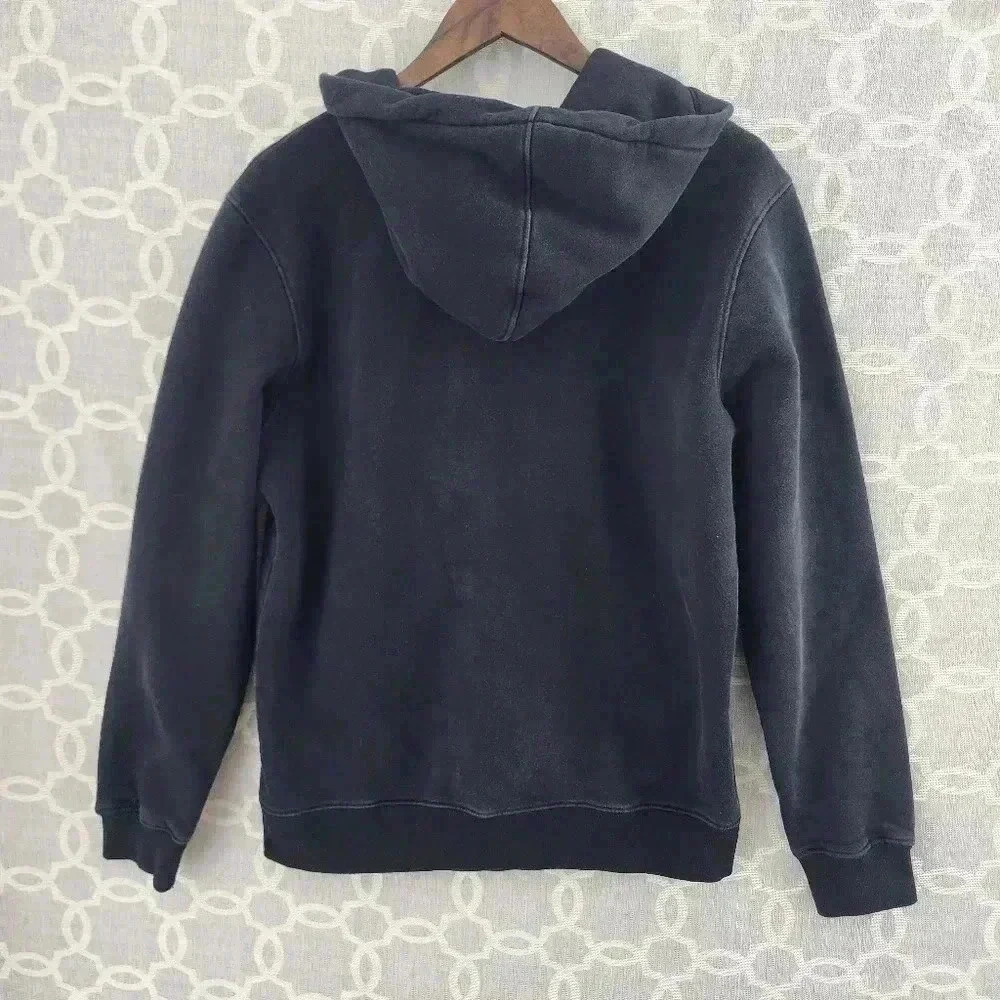 Peanuts Patched Charlie Brown Full zip Hooded Black Sweatshirt Men's M - Picture 4 of 8